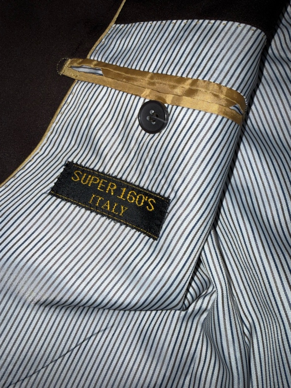 Men's Porto Filo Dk Coffee Two-Button Notch Lapel Blazer made in Italy - Picture 6 of 11